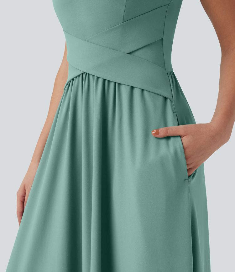 Flowy Maxi Casual Dress with Pockets