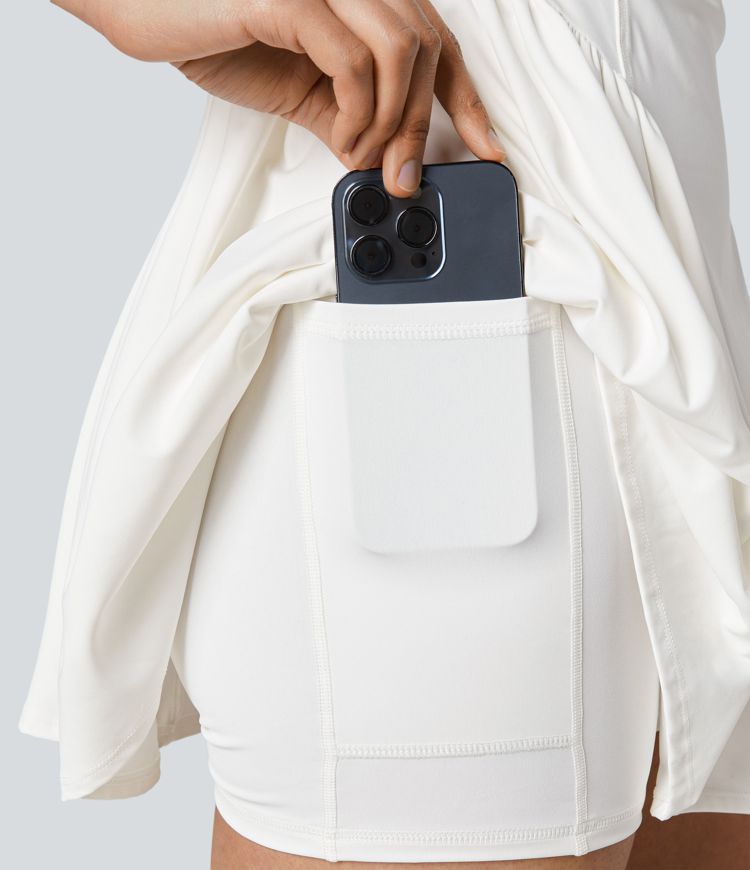 Robe de danse courte 2 en 1 SoftlyZero™ Airy nouée sur le devant, avec poches et toucher frais, édition Easy Peezy