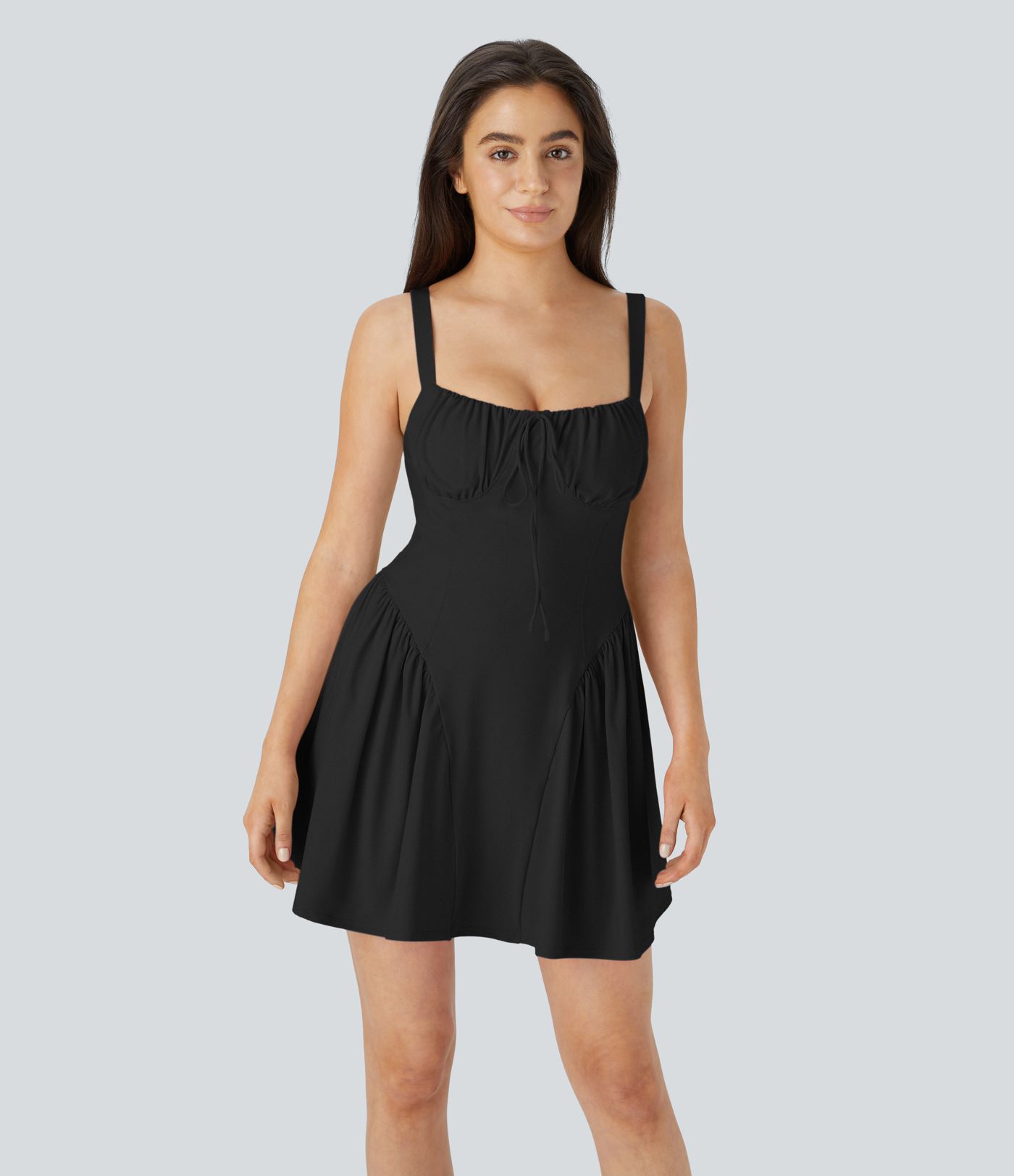 Robe de danse courte 2 en 1 SoftlyZero™ Airy nouée sur le devant, avec poches et toucher frais, édition Easy Peezy