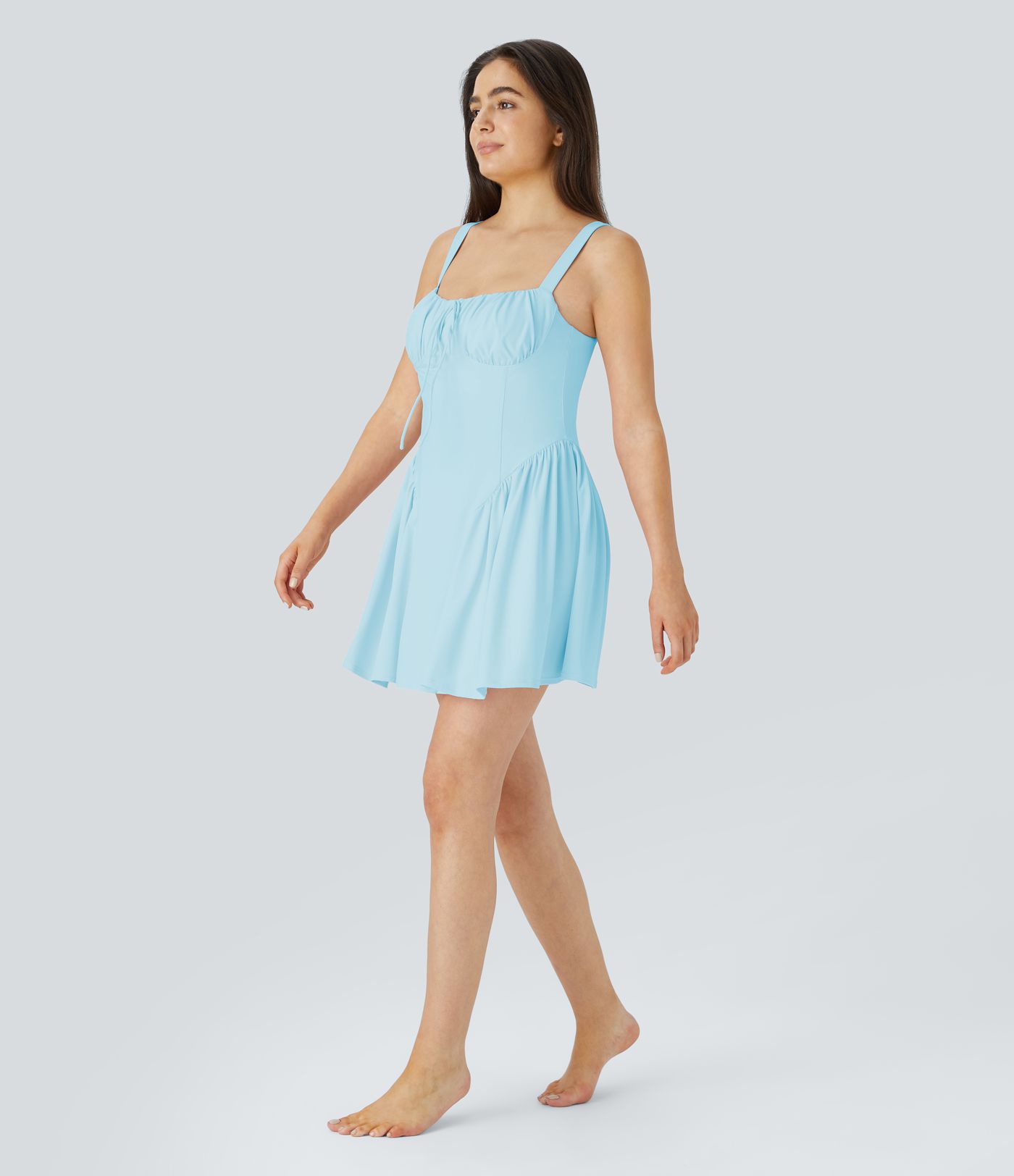 SoftlyZero™ Airy Tie Front 2-in-1 Pocket Mini Slip Dance Active Dress-Easy Peezy Edition SoftlyZero™ Airy Tie Front 2-in-1 Pocket Mini Slip Dance Active Dress-Easy Peezy Edition