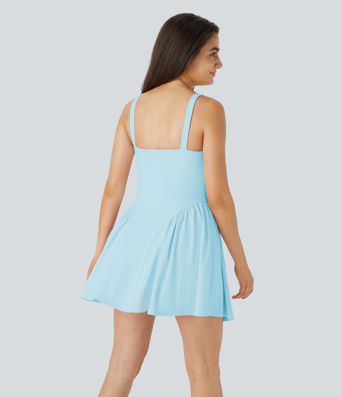 SoftlyZero™ Airy Tie Front 2-in-1 Pocket Mini Slip Dance Active Dress-Easy Peezy Edition SoftlyZero™ Airy Tie Front 2-in-1 Pocket Mini Slip Dance Active Dress-Easy Peezy Edition