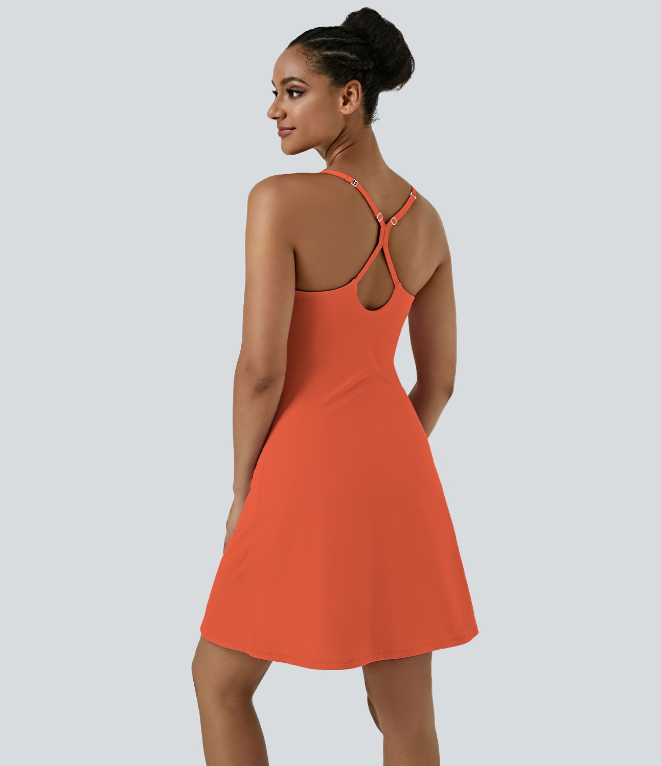 Everyday Softlyzero™ Airy Vestido deportivo tacto fresco 2 en 1 sin espalda - Euphoria Air - Vestido más largo tirante ajustable-UPF50+