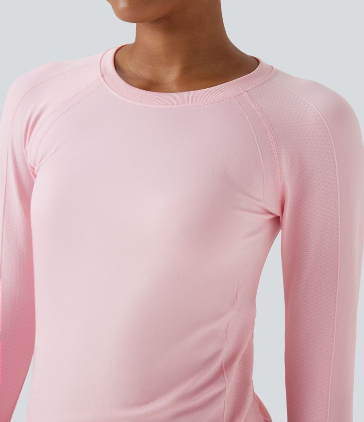 OneForm Seamless Flow Raglan Long Sleeve Thumb Hole Yoga Sports Top