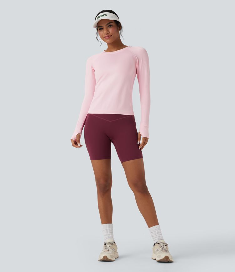 OneForm Seamless Flow Raglan Long Sleeve Thumb Hole Yoga Sports Top