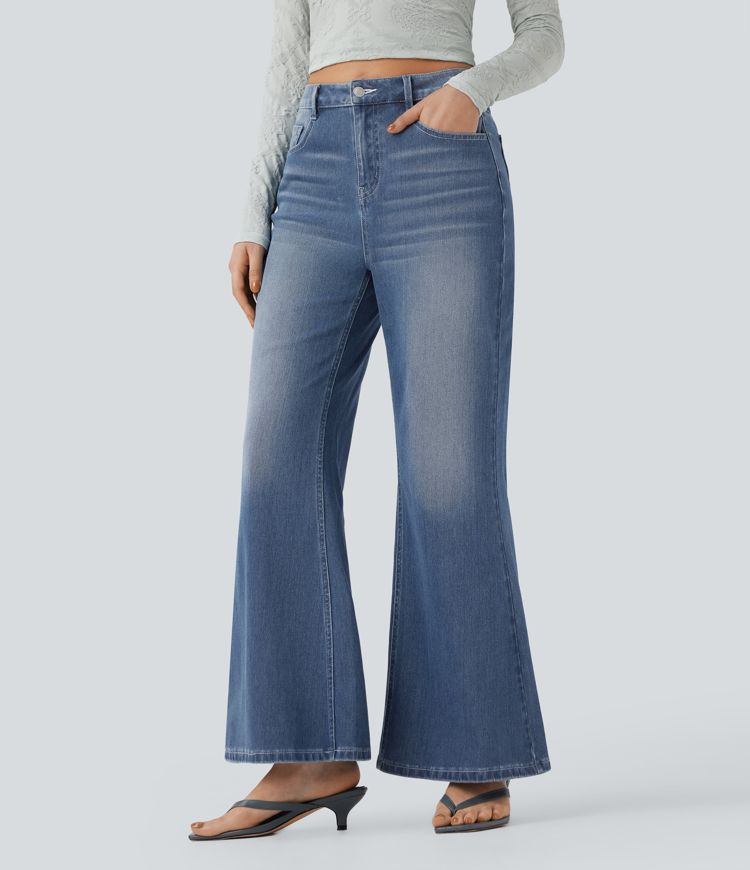 Halara Flex™ High Waisted Casual Flare Jeans with Pockets