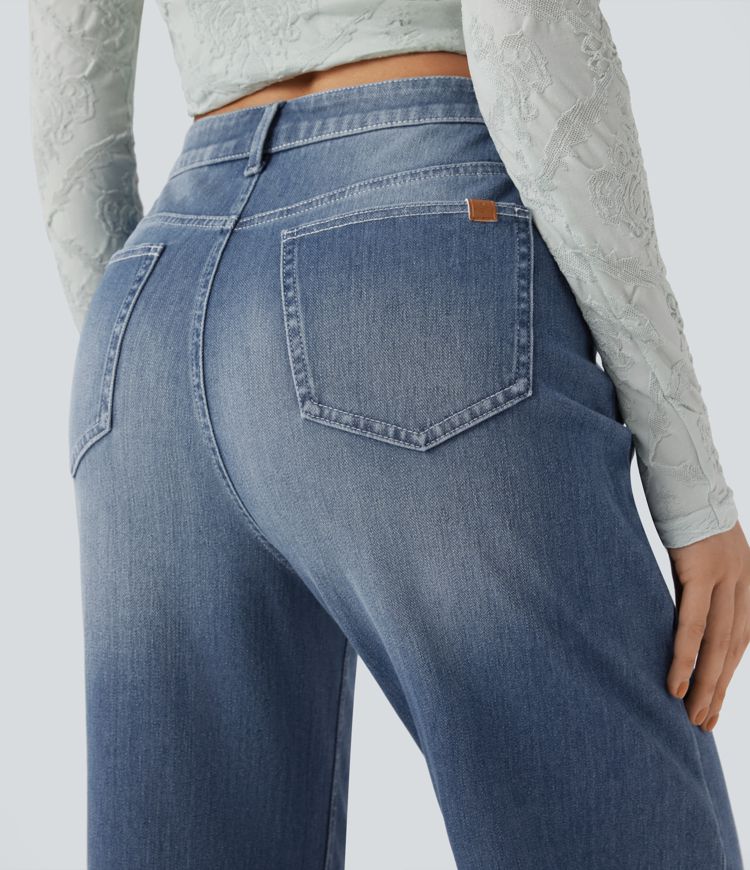 Halara Flex™ High Waisted Casual Flare Jeans with Pockets