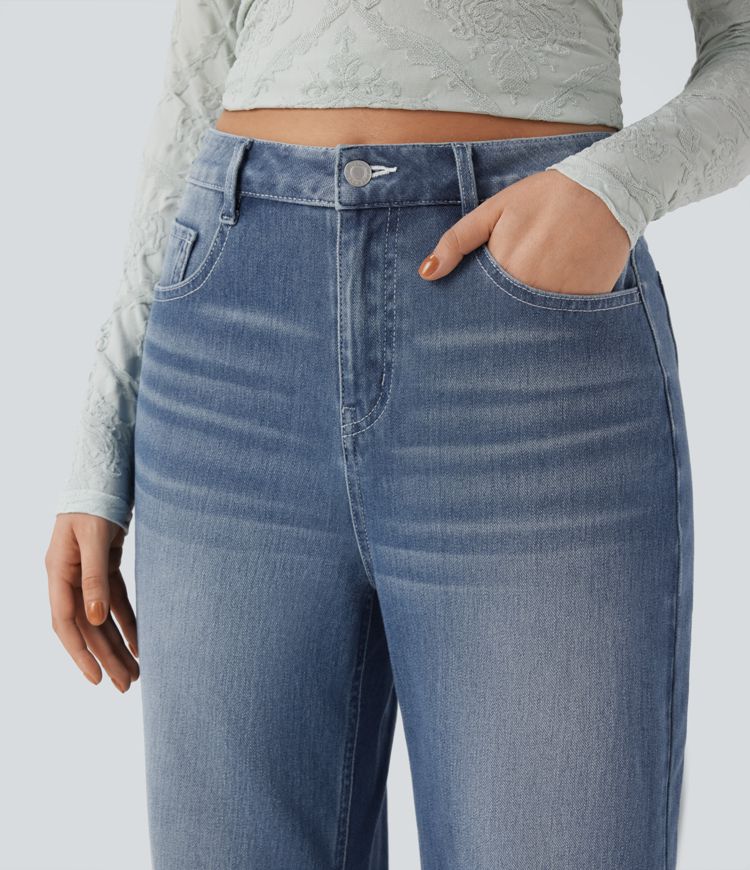 Halara Flex™ High Waisted Casual Flare Jeans with Pockets