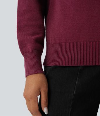 Round Neck Long Sleeve Casual Sweater