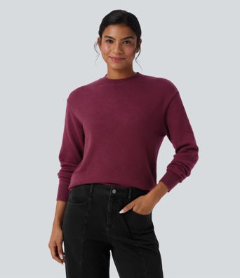 Round Neck Long Sleeve Casual Sweater