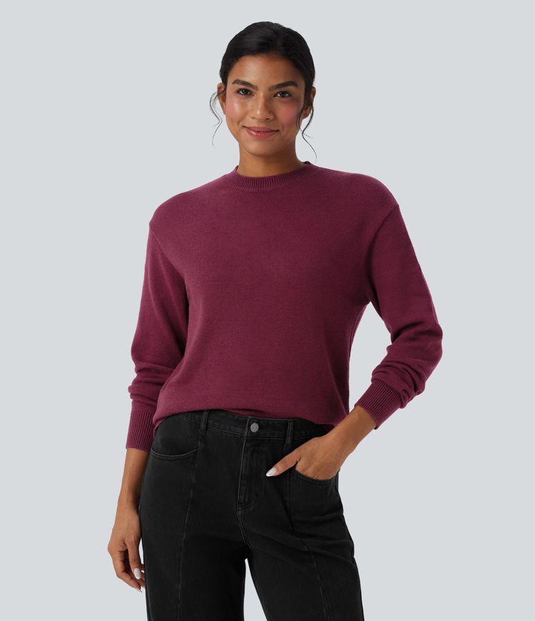Round Neck Long Sleeve Casual Sweater