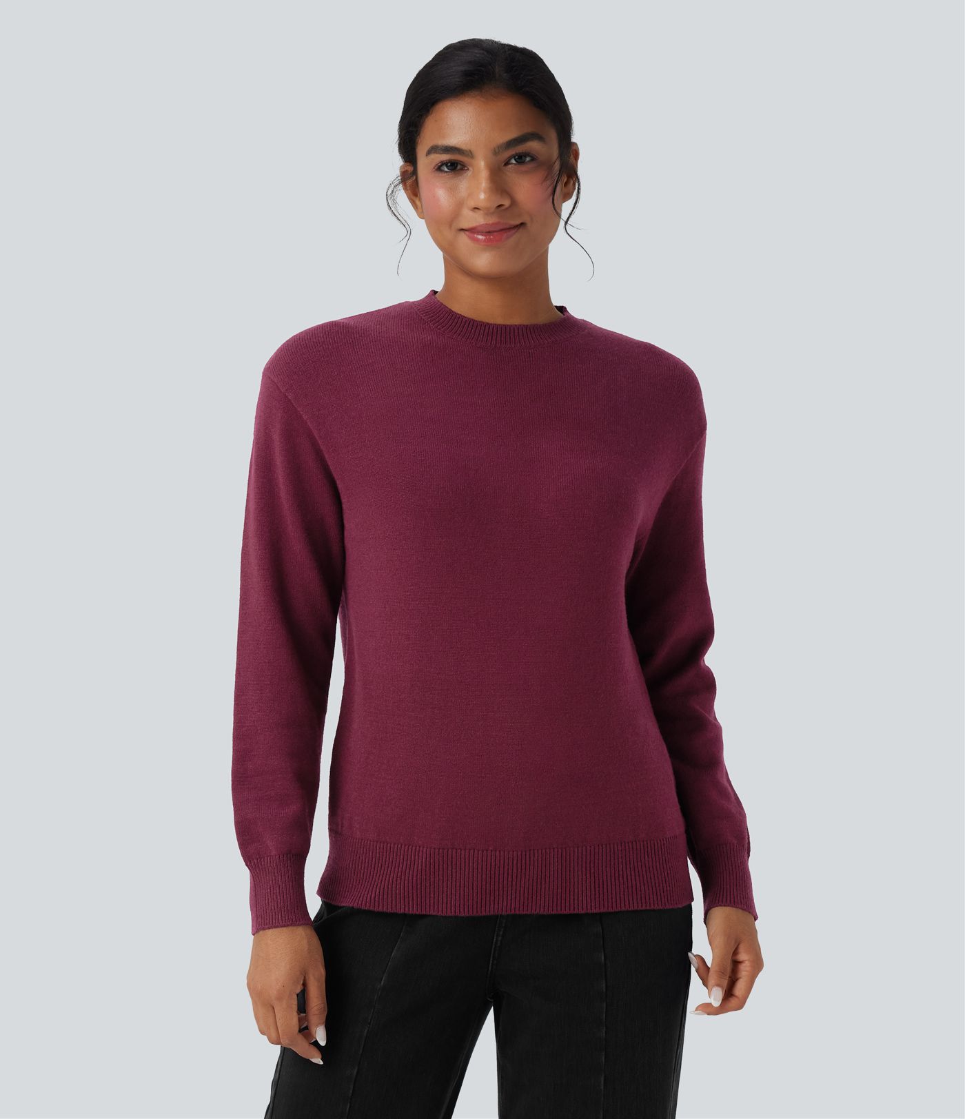 Round Neck Long Sleeve Casual Sweater