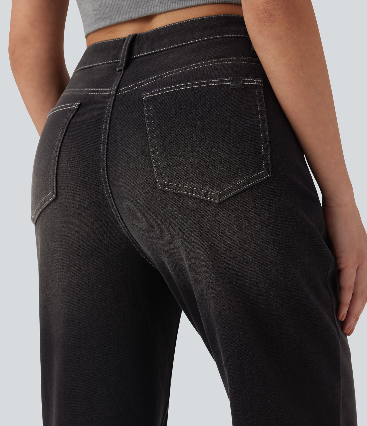 Jean évasé Halara Flex™ taille haute avec poches Jean évasé Halara Flex™ taille haute avec poches