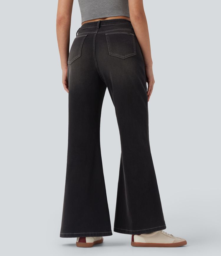 Jean évasé Halara Flex™ taille haute avec poches