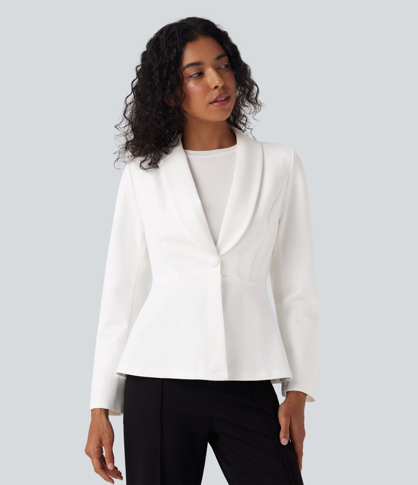 Sjalkrage Långärmad Arbetskavaj