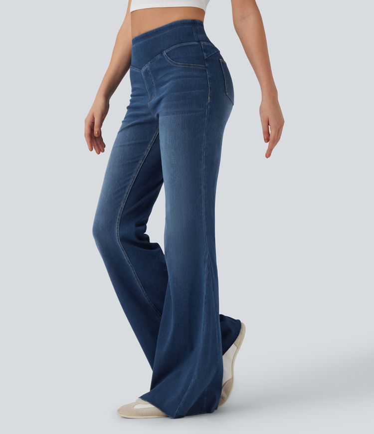 Halara Flex™ Mid Rise Casual Flare Jeans with Pockets