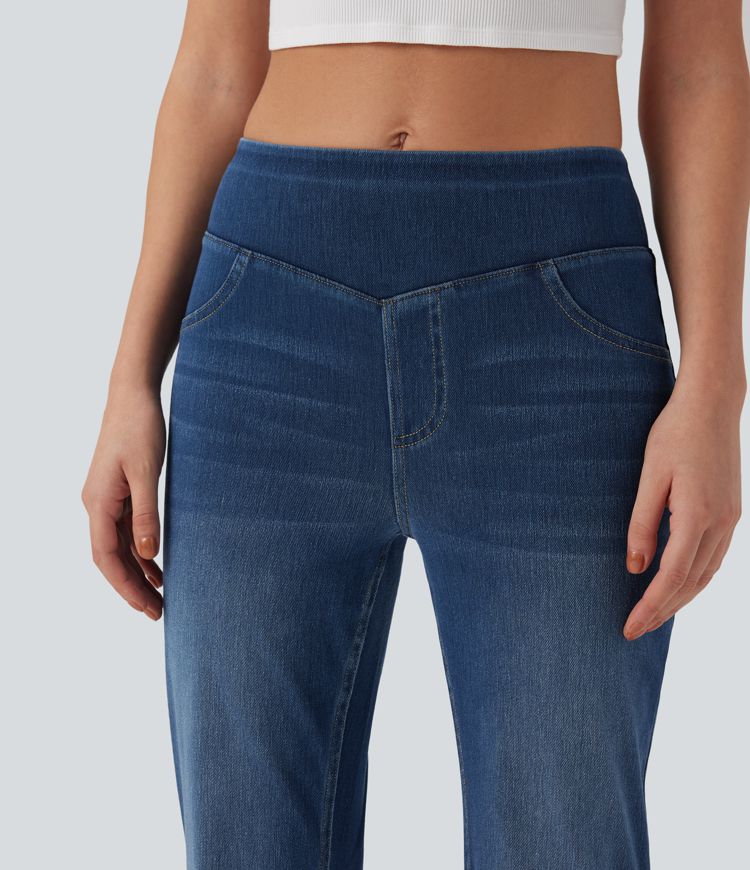 Halara Flex™ Mid Rise Casual Flare Jeans with Pockets