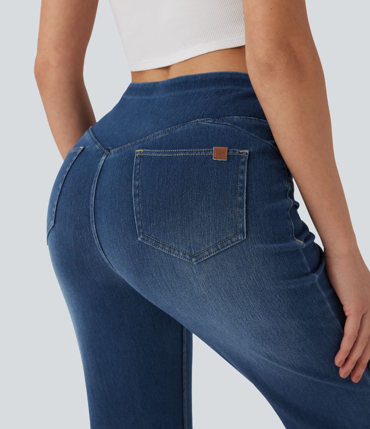 Halara Flex™ Mid Rise Casual Flare Jeans with Pockets