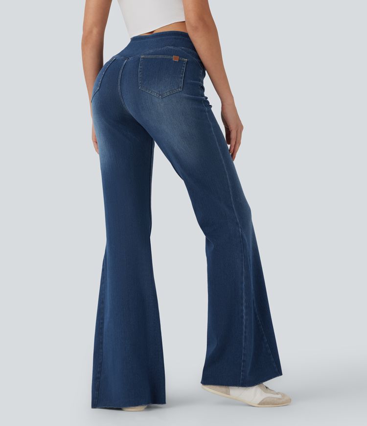 Halara Flex™ Mid Rise Casual Flare Jeans with Pockets