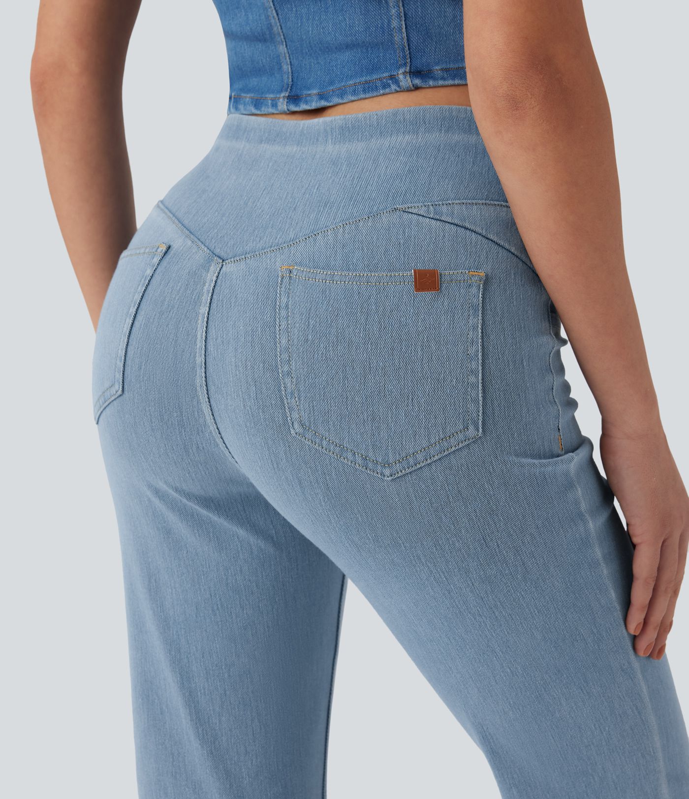 Halara Flex™ Mid Rise Casual Flare Jeans with Pockets