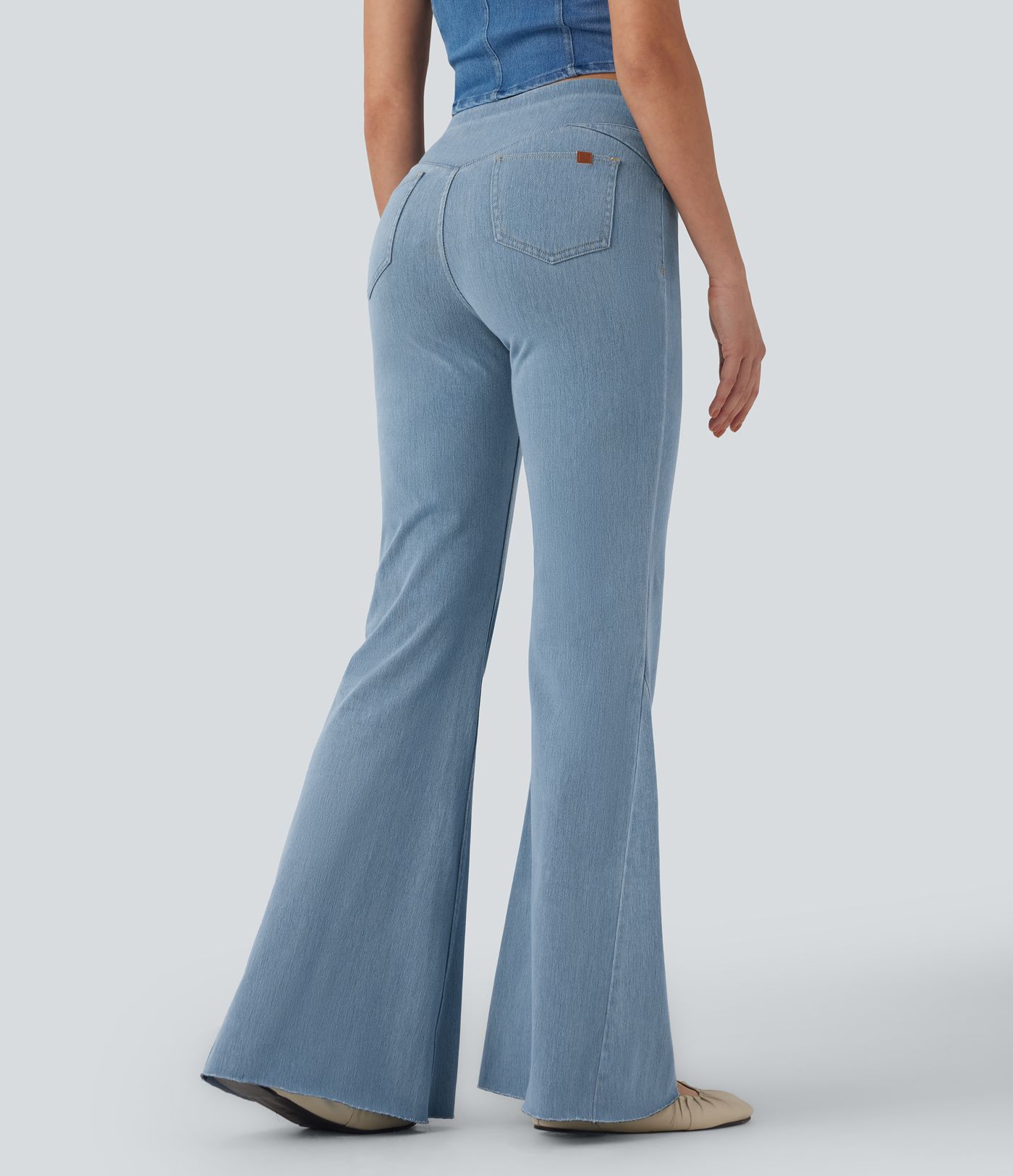 Halara Flex™ Mid Rise Casual Flare Jeans with Pockets