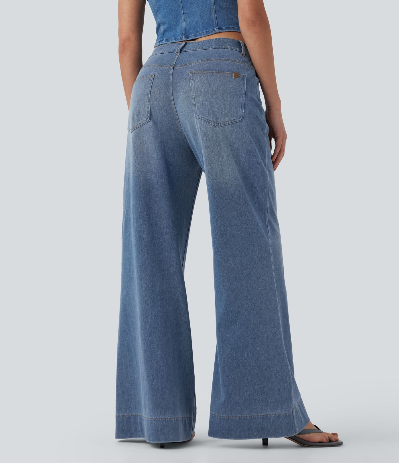 Halara Flex™ Mid Rise Casual Flare Jeans with Pockets