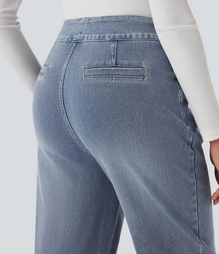 Halara Flex™ High Waisted Straight Leg Casual Jeans with Pockets