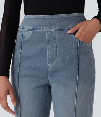 Halara Flex™ High Waisted Straight Leg Casual Jeans with Pockets