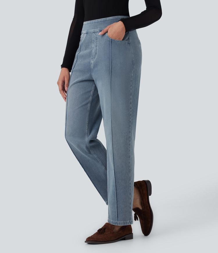 Halara Flex™ High Waisted Straight Leg Casual Jeans with Pockets