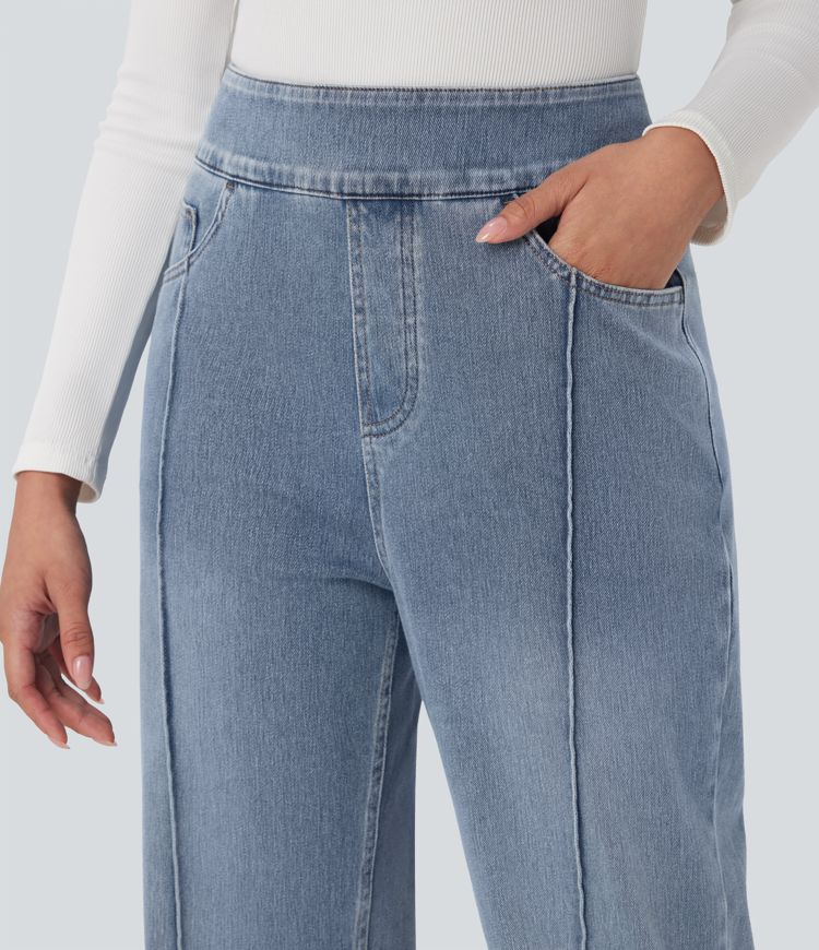 Halara Flex™ High Waisted Straight Leg Casual Jeans with Pockets