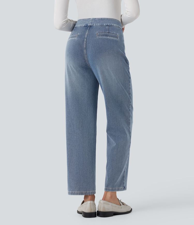 Halara Flex™ High Waisted Straight Leg Casual Jeans with Pockets