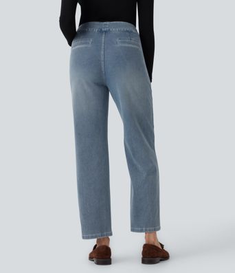 Halara Flex™ High Waisted Straight Leg Casual Jeans with Pockets