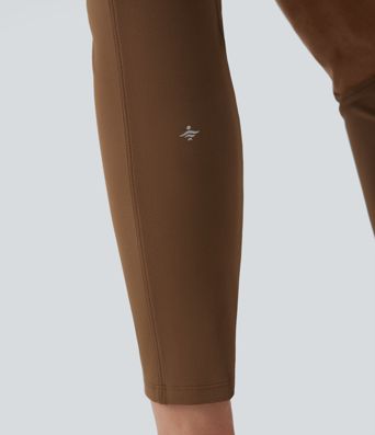 DayStretch High Waisted Contrast Suede Skinny Pants with Pockets