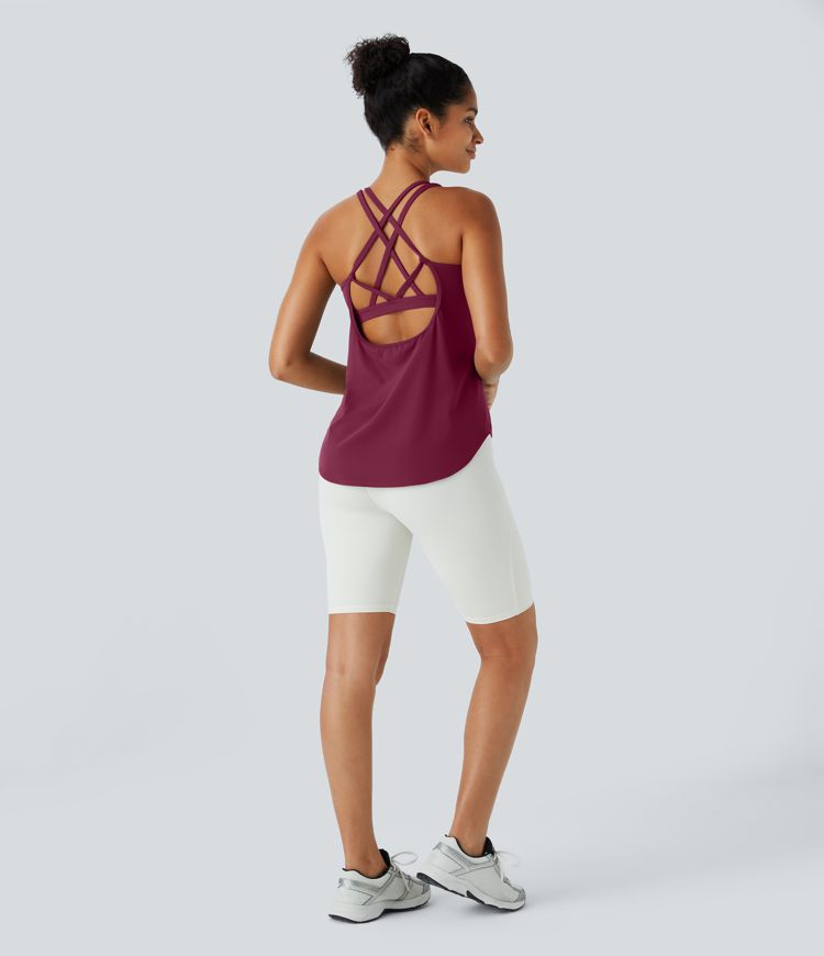 Halara UltraSculpt™ Round Neck Curved Hem Workout Tank Top