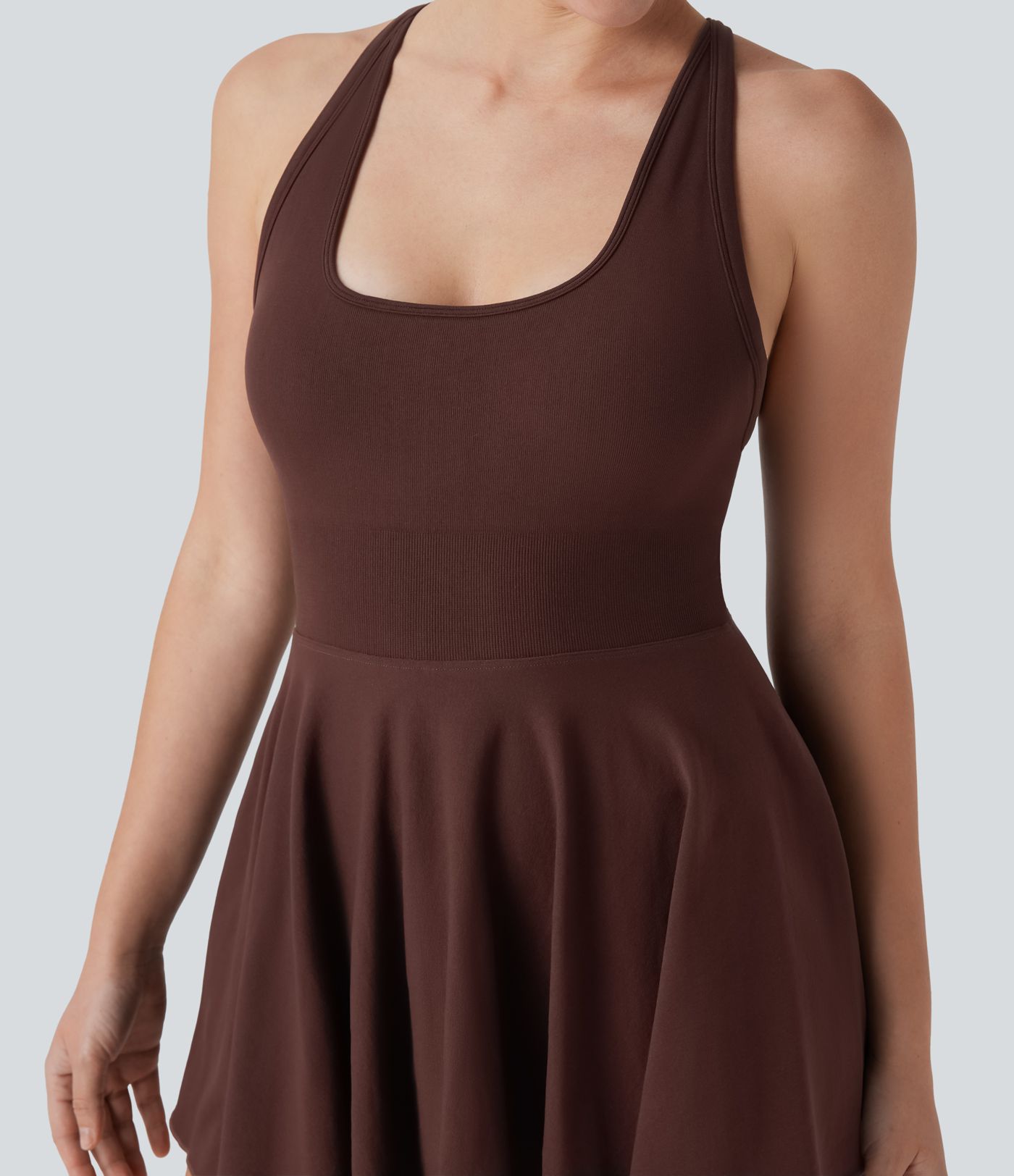 OneForm Seamless Flow Crisscross Backless 2-in-1 Mini Dance Active Dress