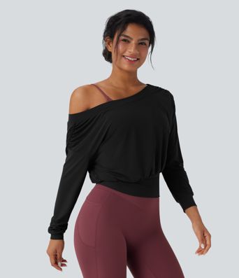 Haut de sport yoga oversize épaules dénudées effet frais InstantCool séchage rapide