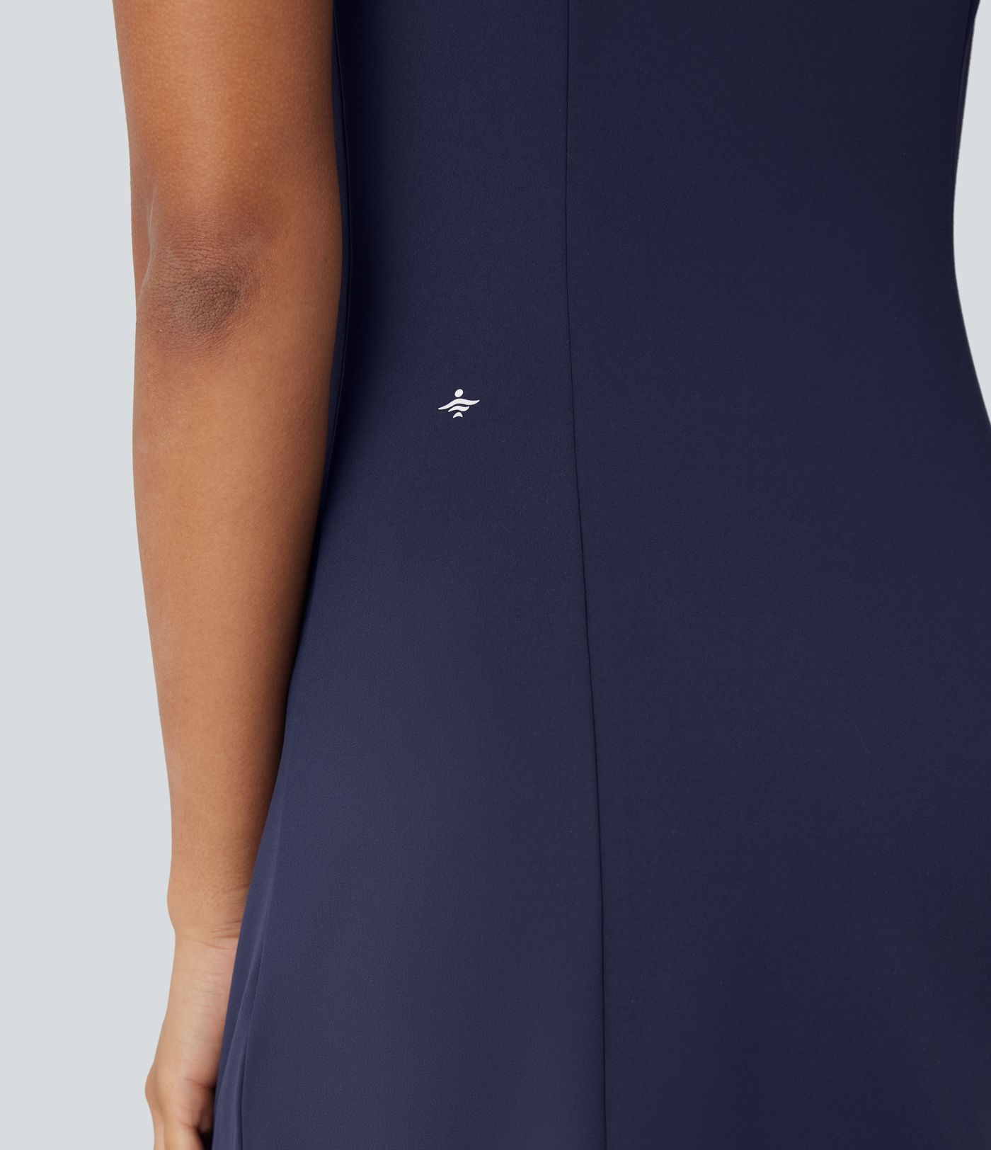 Softlyzero™ Plush - Sleeveless, 2-Piece Mini Golf Active Dress with V-Neck and Side Pockets