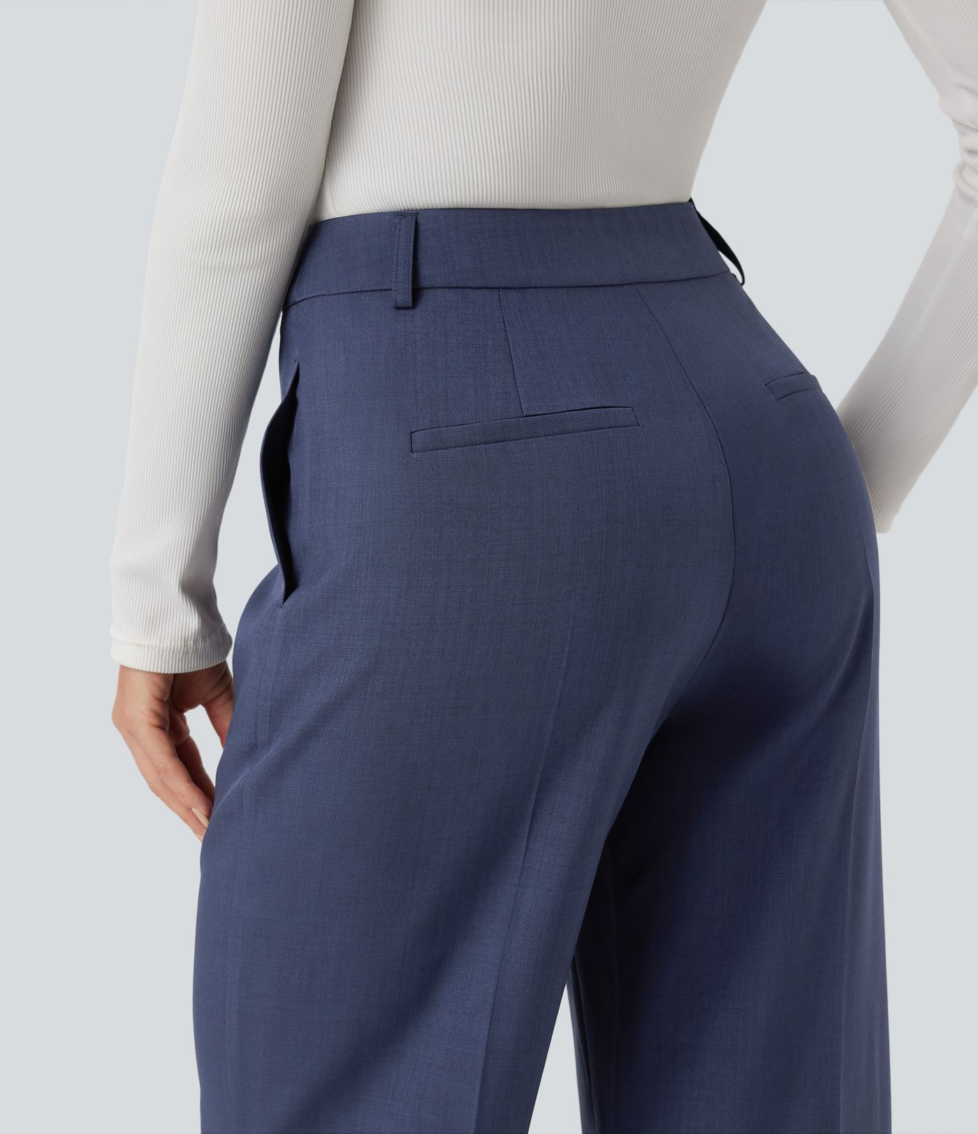 High Waisted Work Bootcut Pants with Pockets