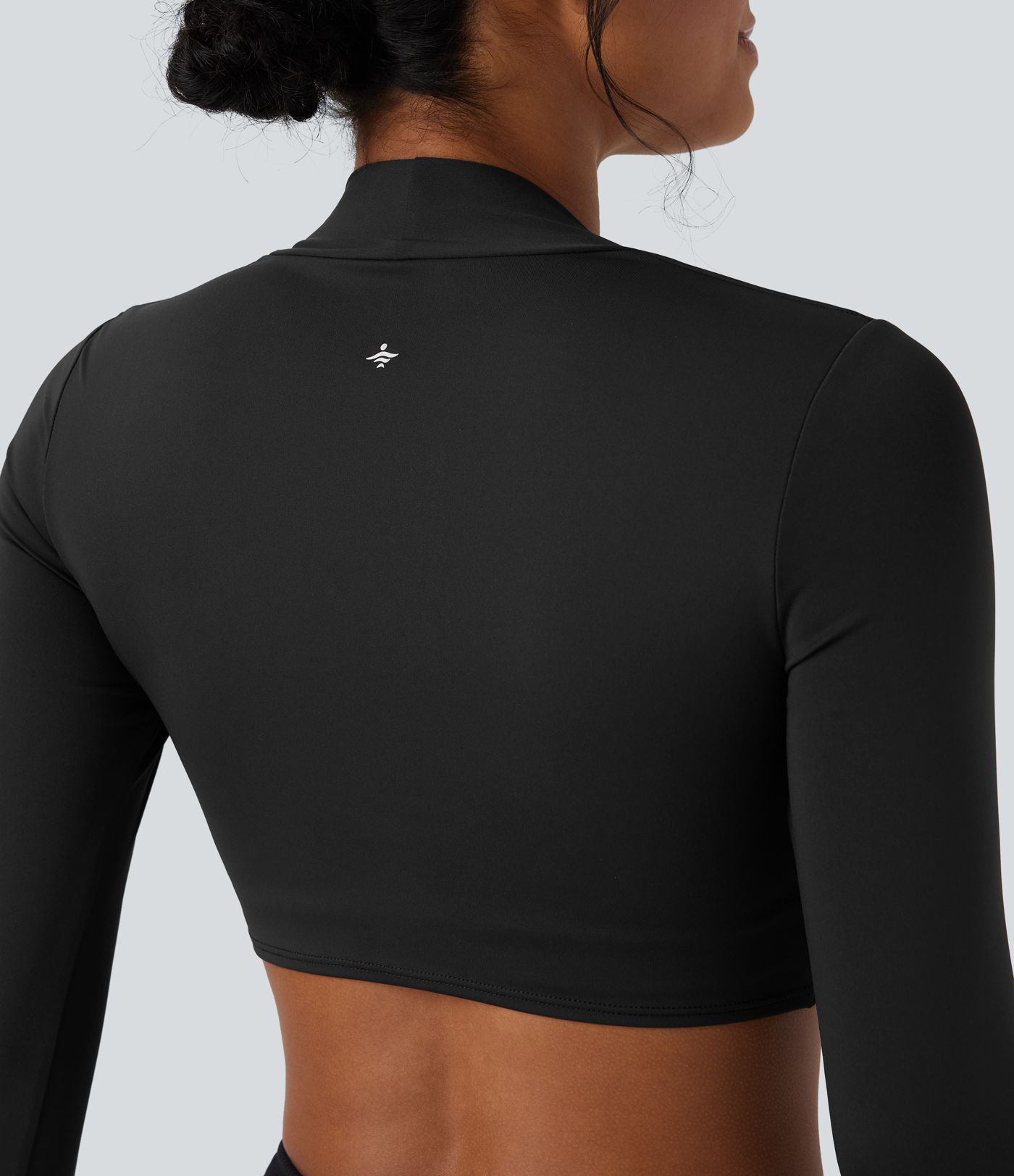 SoftlyZero™ QuickDry Crossover Thumb Hole Cropped Yoga Sports Shrug Top