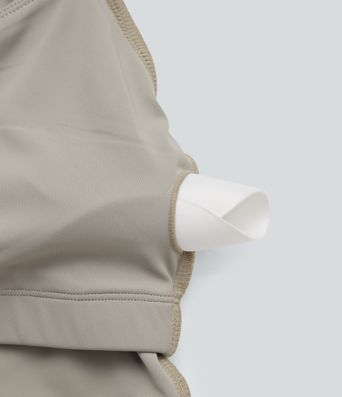 SoftlyZero™ QuickDry Crossover Thumb Hole Cropped Yoga Sports Shrug Top