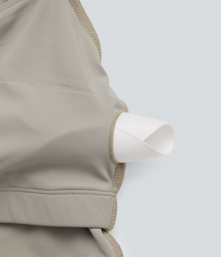 SoftlyZero™ QuickDry Crossover Thumb Hole Cropped Yoga Sports Shrug Top