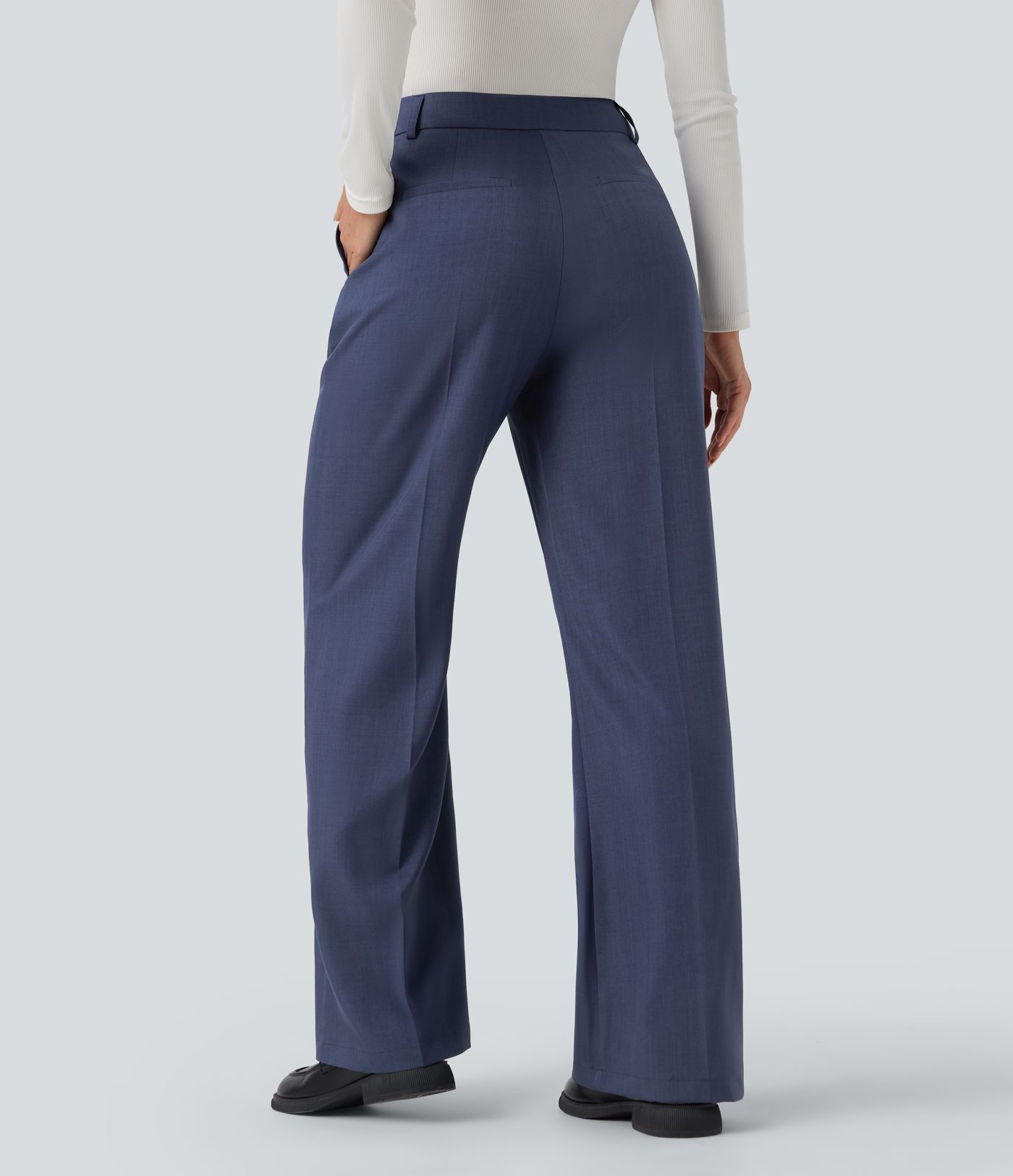 High Waisted Work Bootcut Pants with Pockets