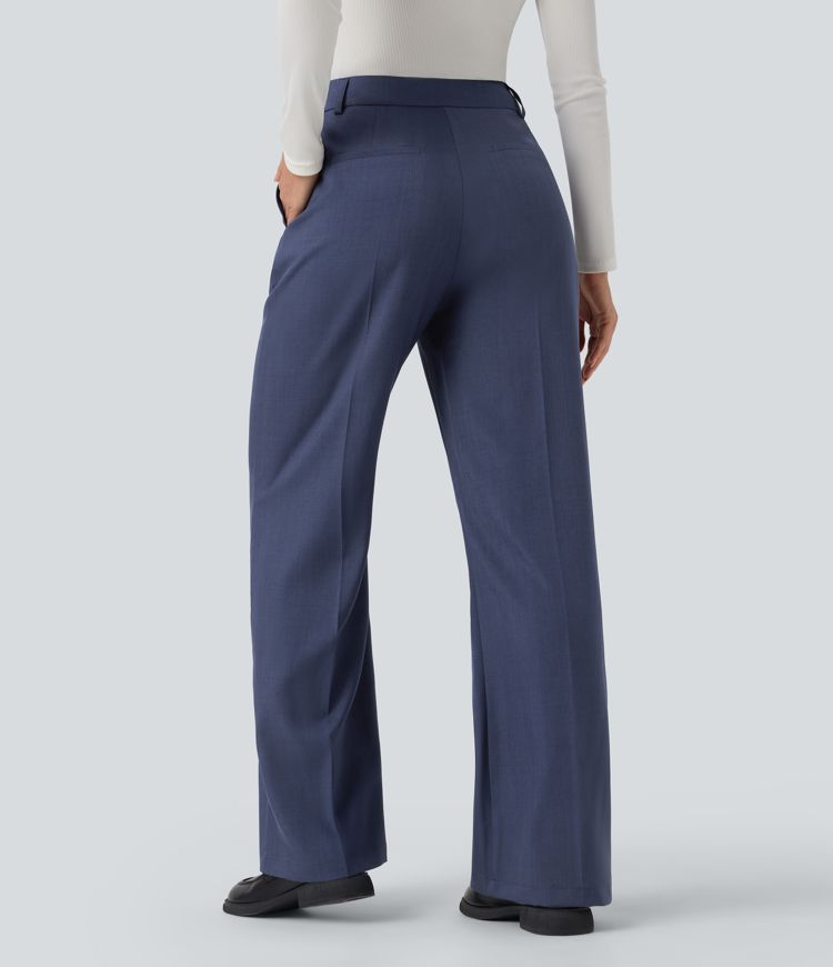 High Waisted Work Bootcut Pants with Pockets