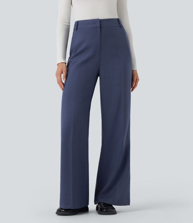High Waisted Work Bootcut Pants with Pockets