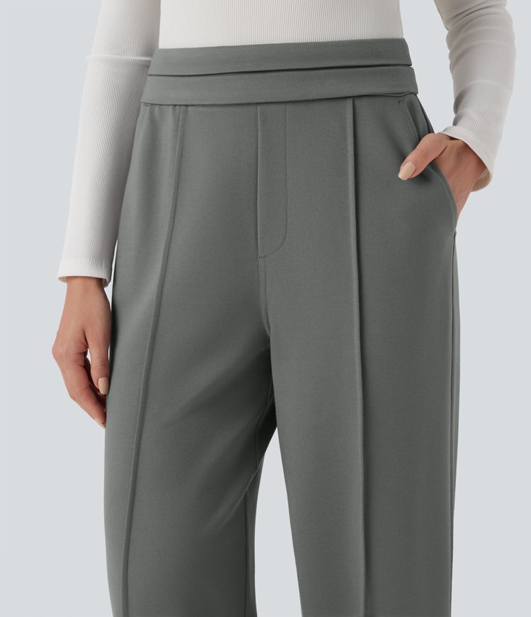 Halara Flex™ SculptKnit High Waisted Straight Leg Work Pants with Pockets