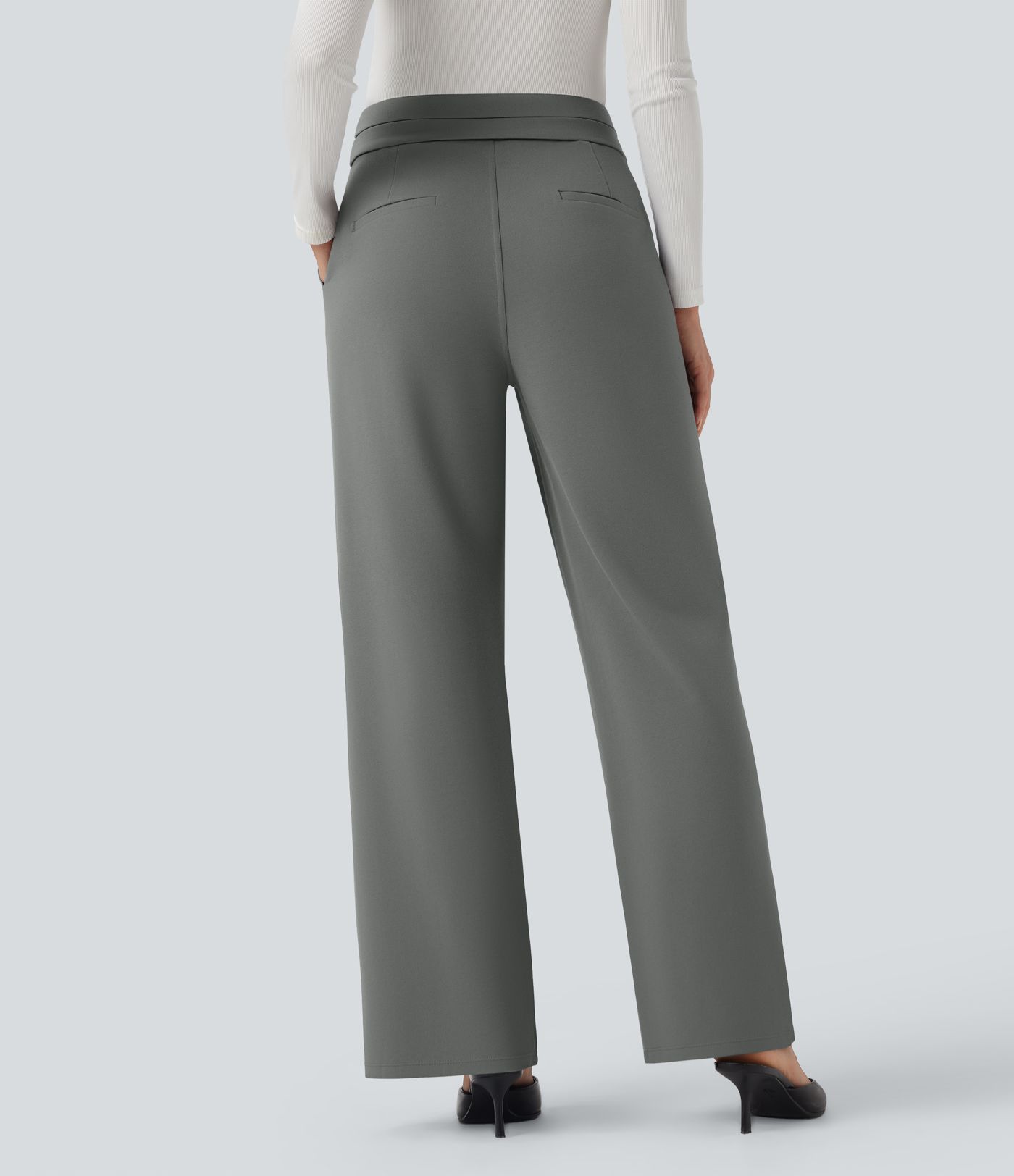 Halara Flex™ SculptKnit High Waisted Straight Leg Work Pants with Pockets