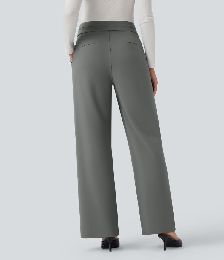 Halara Flex™ SculptKnit High Waisted Straight Leg Work Pants with Pockets