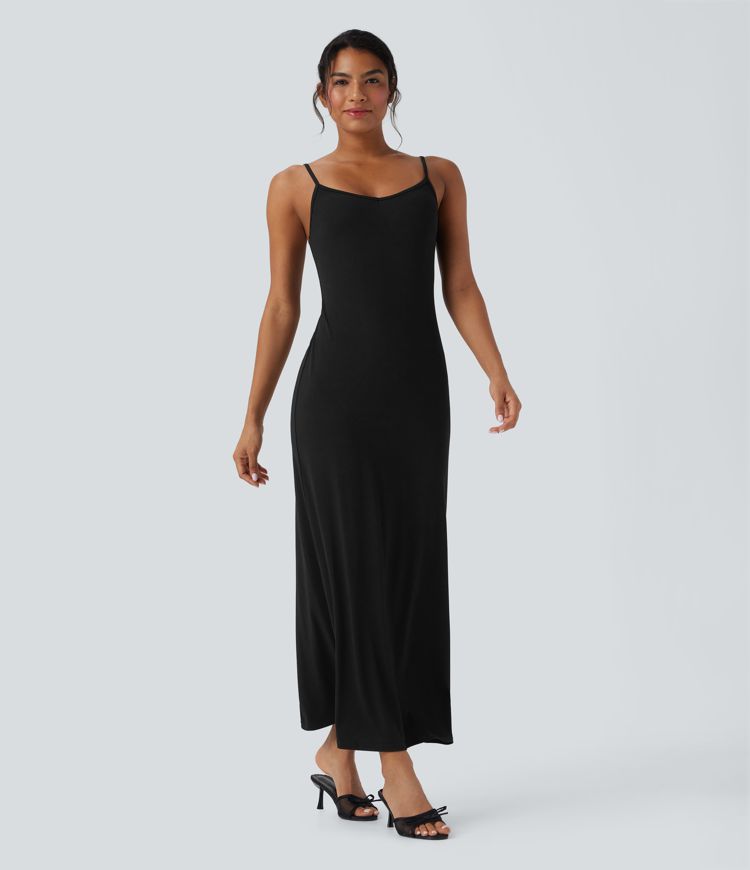 Robe longue décontractée dentelle 2 pièces manches longues