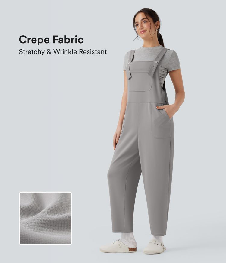 Halara Flex™ Crepe Casual Harem Overalls with Pockets