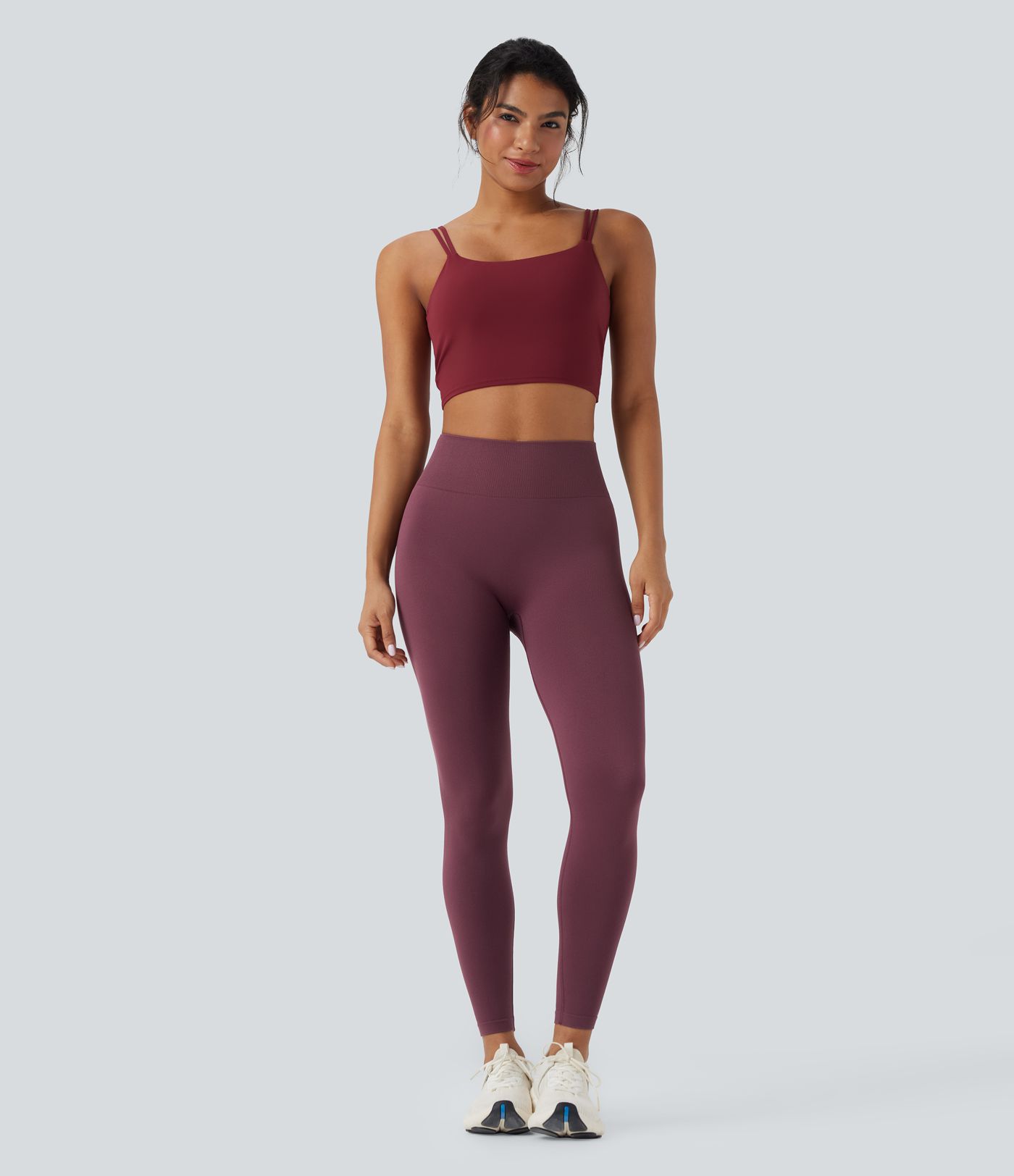 Leggings de yoga de tiro alto de 7/8 sin costuras