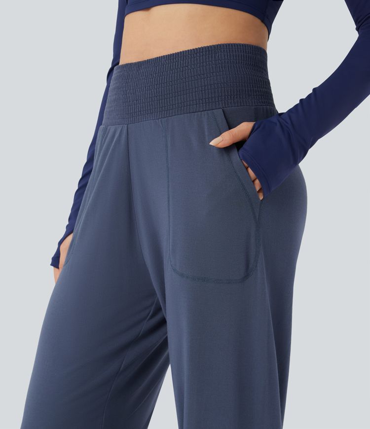 Seamless Flow High Waisted Workout Joggers with Pockets